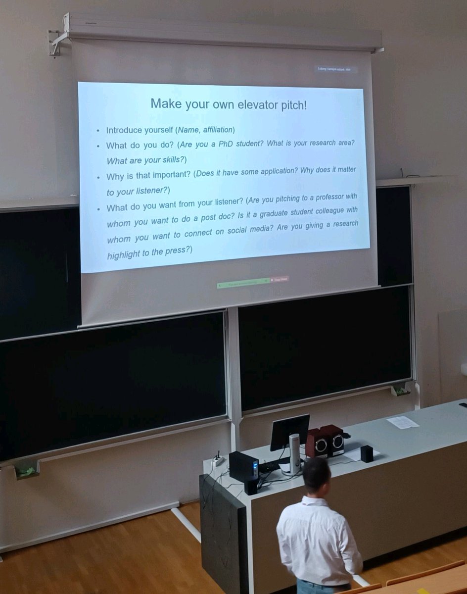 SeaCras (@seacras) on Twitter photo On Sunday, we held a workshop about #pitching at @PhdSsds 🤓 There were two other great workshops delivered by <a href="/VernesaSmolcic/">Vernesa Smolcic</a> and <a href="/EMestrovic/">Ernest Mestrovic</a> 🤩
Many thanks to the fantastic organizing committee! And don't forget...always have your elevator pitch ready!
<a href="/PMF_KO/">Department of Chemistry (Kemijski odsjek PMF-a)</a> #phdchat On Sunday, we held a workshop about #pitching at @PhdSsds 🤓 There were two other great workshops delivered by <a href="/VernesaSmolcic/">Vernesa Smolcic</a> and <a href="/EMestrovic/">Ernest Mestrovic</a> 🤩
Many thanks to the fantastic organizing committee! And don't forget...always have your elevator pitch ready!
<a href="/PMF_KO/">Department of Chemistry (Kemijski odsjek PMF-a)</a> #phdchat