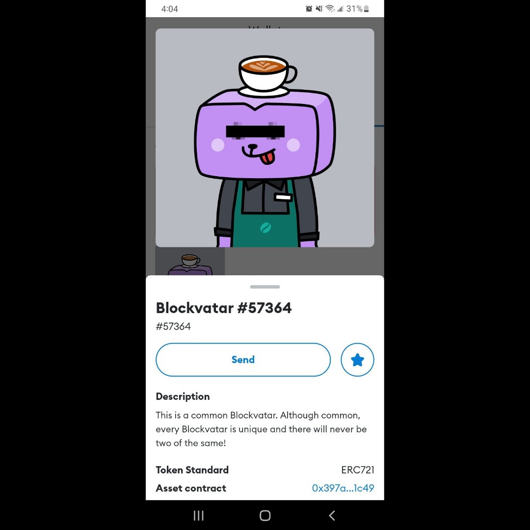ultraalpha7's tweet photo. My 10th #NFT , Blockvatar #57364. Free mint on https://t.co/3VPShJZvqM , April 11th 2022. @blockvatar #PolygonNFTs #PolygonMatic #polygoncommunity #blockvatar https://t.co/FZSNN1RPPz