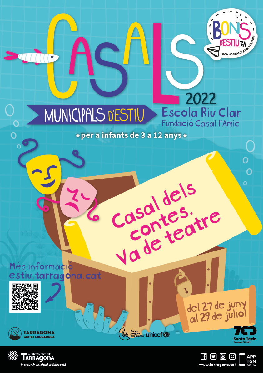 casalamic's tweet photo. Coneixes el #Casal dels contes. Va de #teatre ❓

La millor activitat per aquest #estiu per a #infants de 3 a 12 anys!👧🧒💦

Cada setmana viurem un conte màgic a través del seu personatge. 

Del 27 de juny al 29 de juliol.

+Info:
https://t.co/RoZP5pynt3

#Tarragona https://t.co/UdLBkBoAim