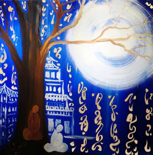 <The Essence Manifests upon Grand Meditation>
Moon Series
Oil on canvas

#art #artist #ArtistOnTwitter #painting #oilpainting #artlover #artwork #zen #meditation #moon #アート #芸術 #油絵 #禅 #月