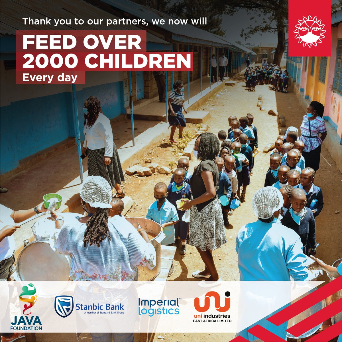 javahouseafrica's tweet image. Thanks to our partners Stanbic Bank, Imperial Logistics and Uni Industries, we are now able to feed over 2,000 children every day through the Java Foundation.
#JavaLove #JavaFoundation
