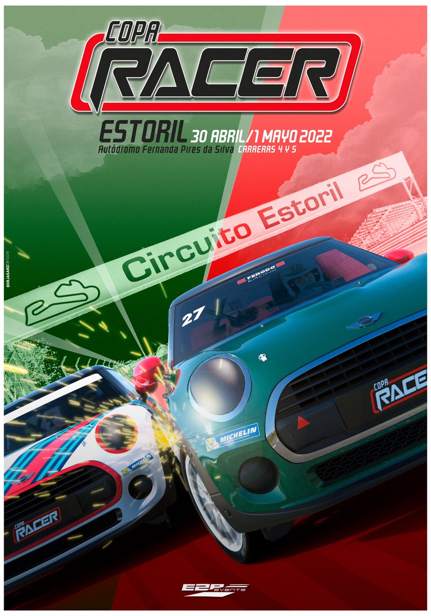 Es semana de carreras en la #CopaRacer y este es el cártel para #Estoril 🇵🇹

📍Portugal, Estoril
📆 30 ABRIL - 1 MAYO

#YoSoyRacer #MINI