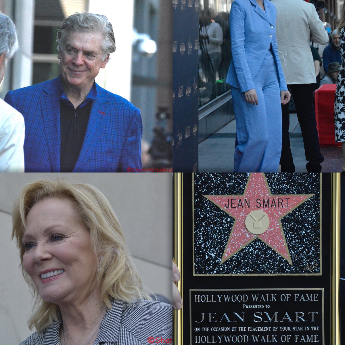 1SharonGraphics's tweet image. A Star for Jean Smart 
On April 25, Jean Smart was honored with a Star on the @HollywoodWalkofFame, located at 6150 Hollywood Blvd. 
The scheduled guest speakers were to be Hannah Einbinder and Joseph Mantegna.