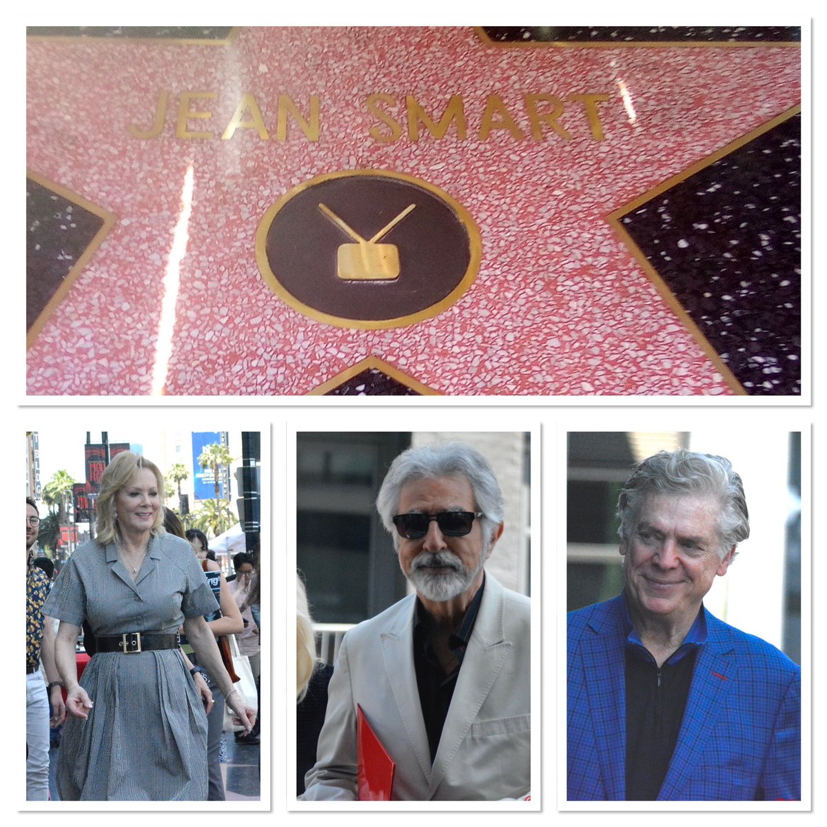 1SharonGraphics's tweet image. A Star for Jean Smart 
On April 25, Jean Smart was honored with a Star on the @HollywoodWalkofFame, located at 6150 Hollywood Blvd. 
The scheduled guest speakers were to be Hannah Einbinder and Joseph Mantegna.
