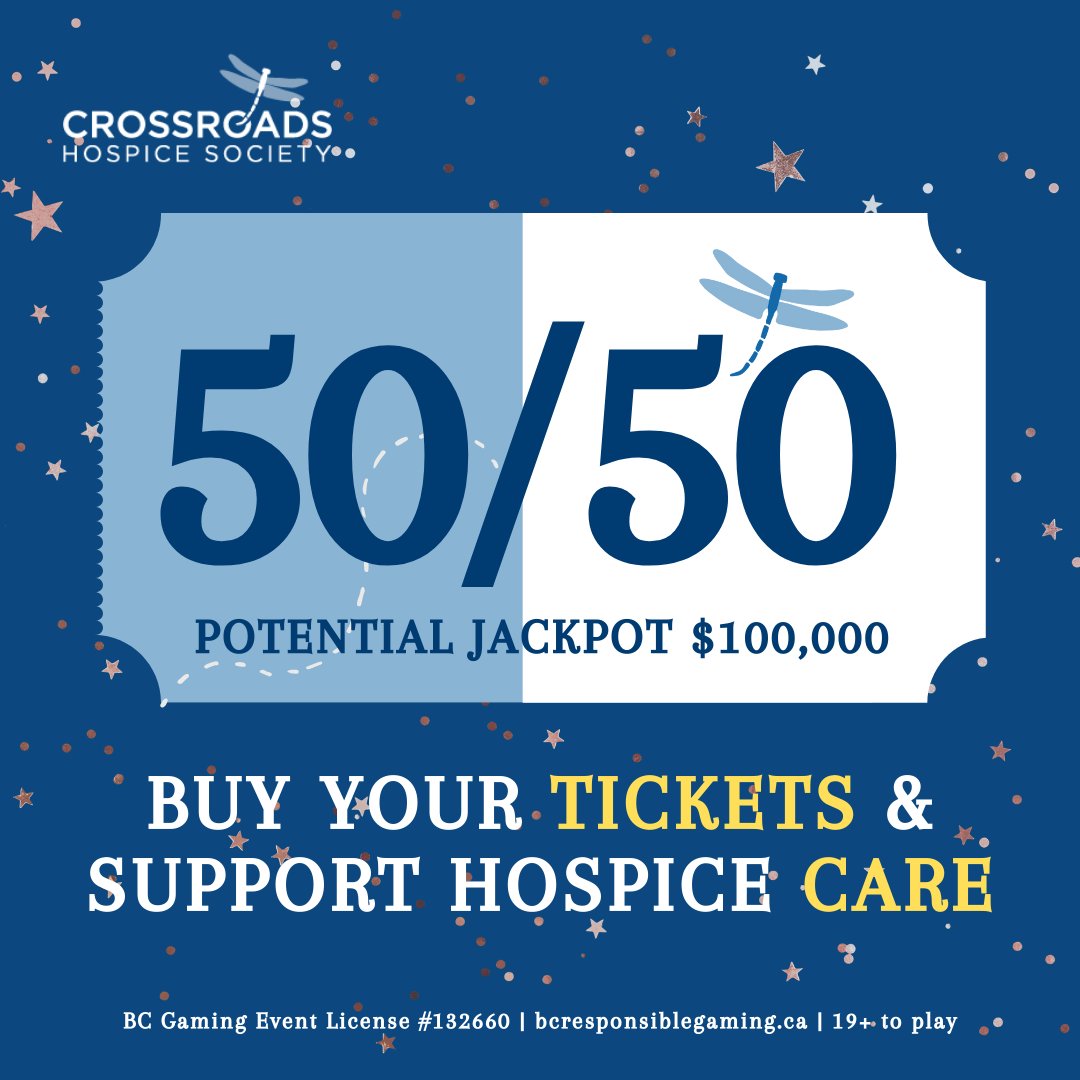 Have you purchased your ticket for our 50/50 yet? The estimated jackpot is $100,000, but odds are you'll help provide compassionate hospice care &amp; grief support for our community. Buy Tickets Now: chs.rafflenexus.com
