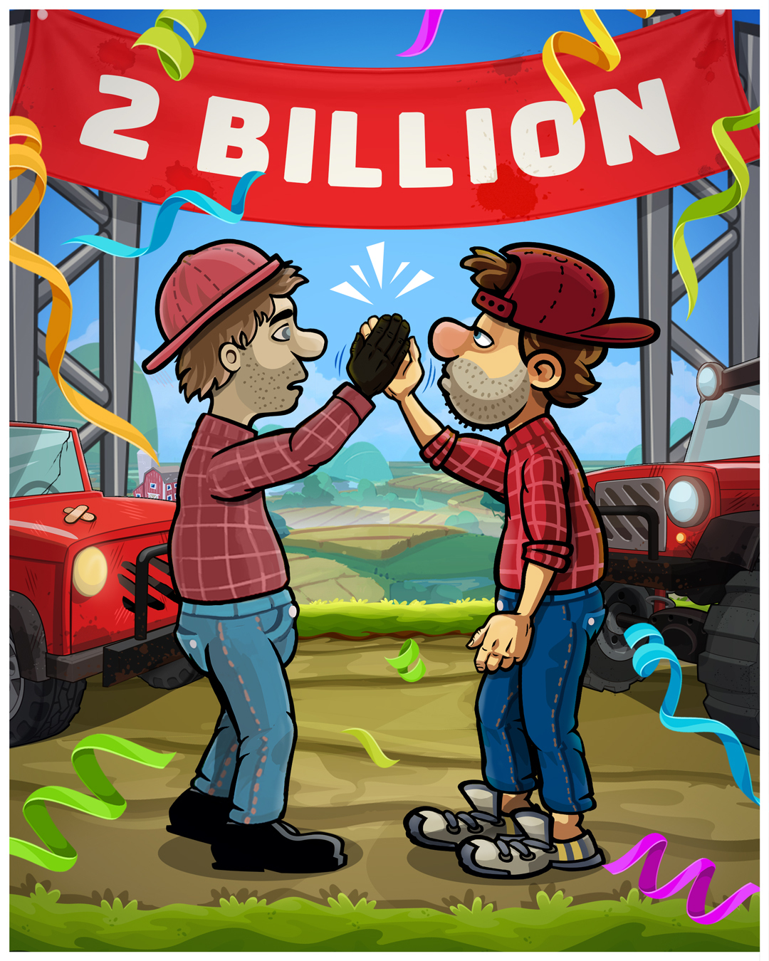 Hill Climb Racing IP cruises past 2 Billion installs • Fingersoft