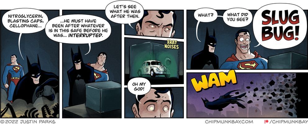 [New comic]  The Misadventures of Superman and Batman chipmunkbay.com/comic/2022-04-…
