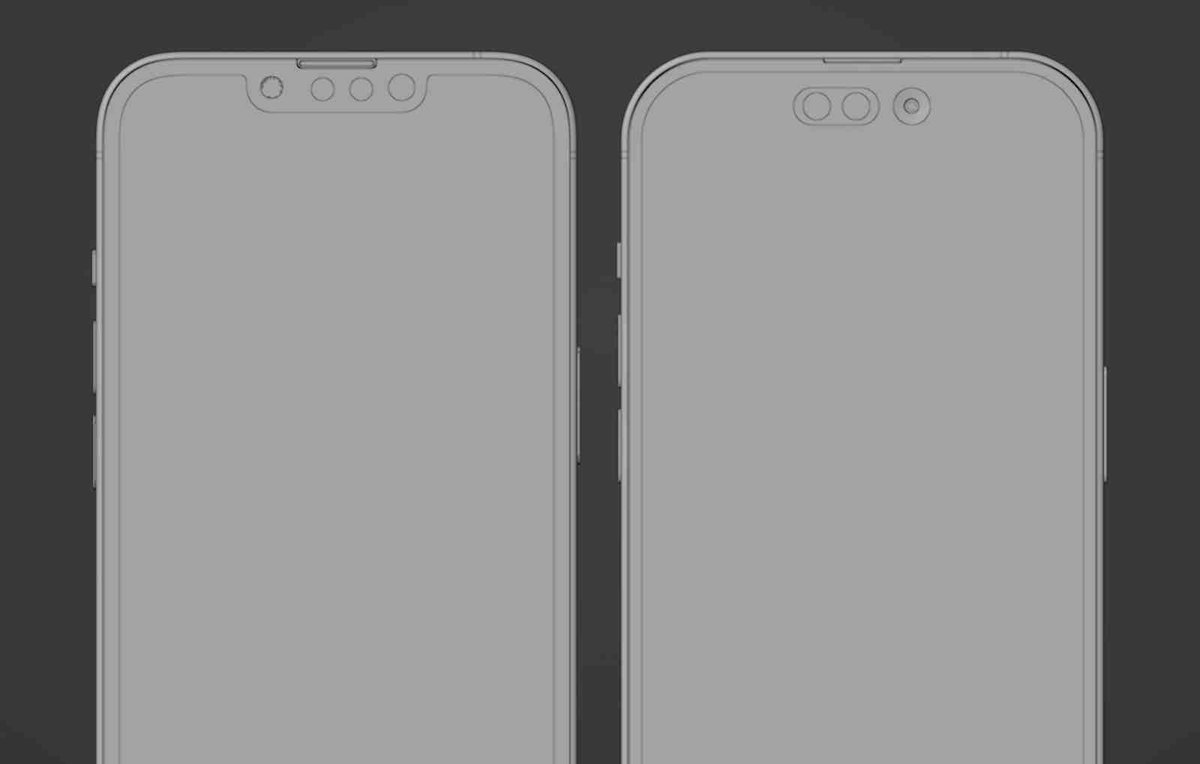 As can be seen from CAD, the bezel of iPhone 14 Pro is narrowed (right)