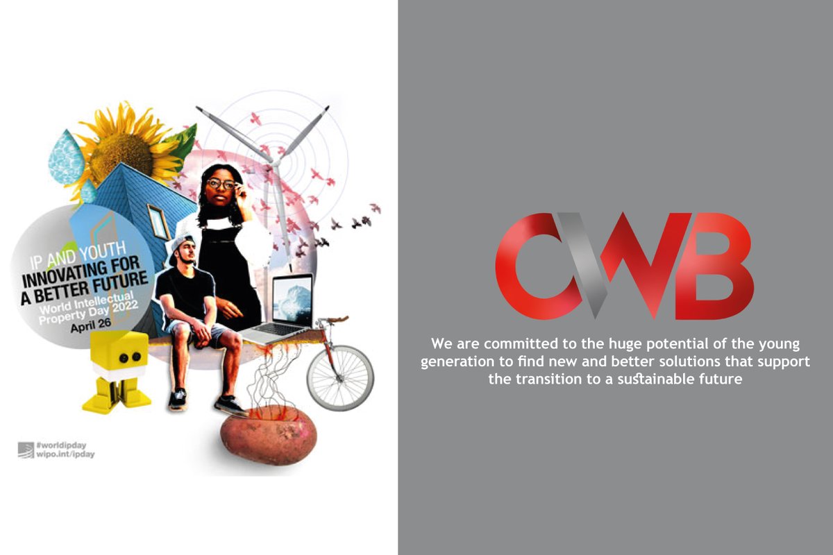 CWBLegal's tweet photo. Today and every day is an opportunity for young people to find out how intellectual property rights can support their goals, help transform their ideas into reality, generate income, create jobs, and make a positive impact on the world around them.
#WorldIntellectualPropertyDay https://t.co/2eWVTuUQ7r