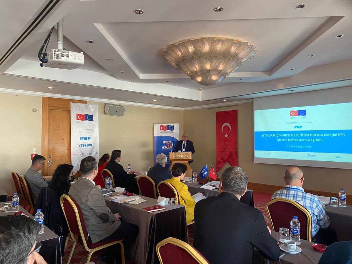 IMEP_VET4JOB's tweet photo. Avrupa Birliği tarafından finanse edilen #İMEP kapsamında pratik çıraklık eğitiminin yapıldığı işyeri eğitim ortamlarının iyileştirilmesine yönelik "ESOB İşletme Destek Kurulu Eğitimi" 25-26 Nisan 2022 tarihlerinde İzmir'de düzenleniyor.
@tcmeb #TESK @expertisefrance #EDUSER https://t.co/JDWCGSfPRQ