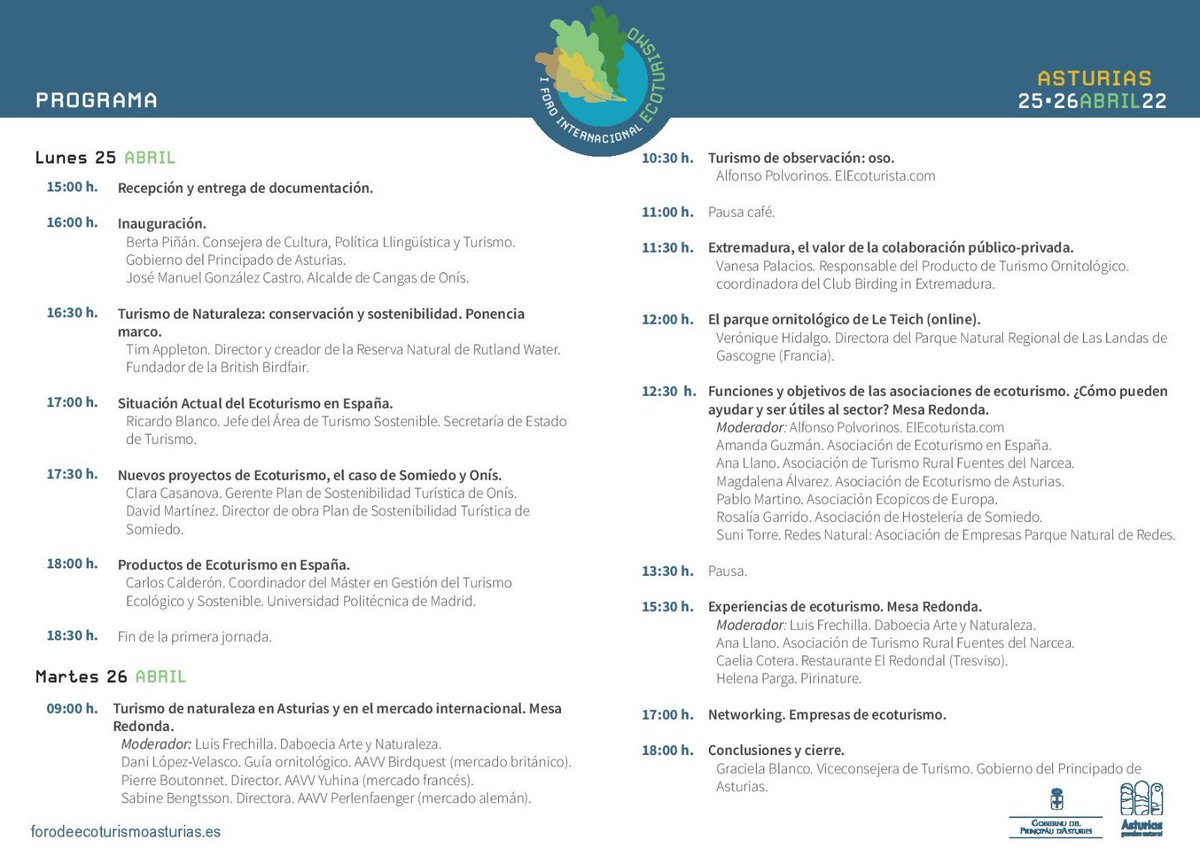 TurAsturiasPro's tweet photo. Segundo día #ForoEcoturismoAsturias

 𝗦í𝗴𝘂𝗲𝗹𝗼 𝗽𝗼𝗿 𝘀𝘁𝗿𝗲𝗮𝗺𝗶𝗻𝗴 a través de https://t.co/z24RrGhGKy https://t.co/pLzQPGABqC