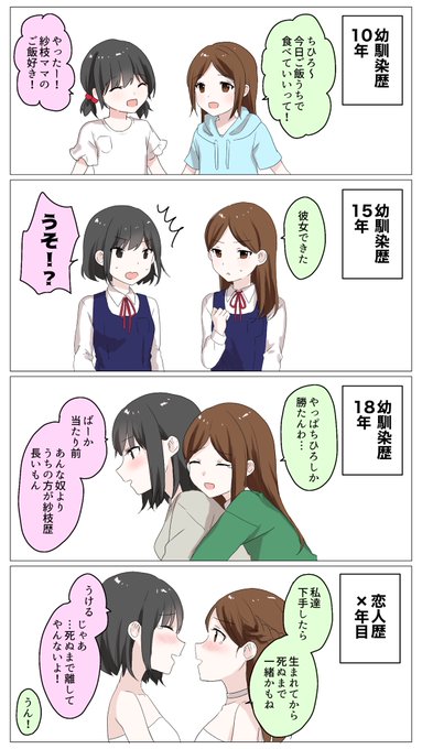 ずっと一緒の幼馴染百合 