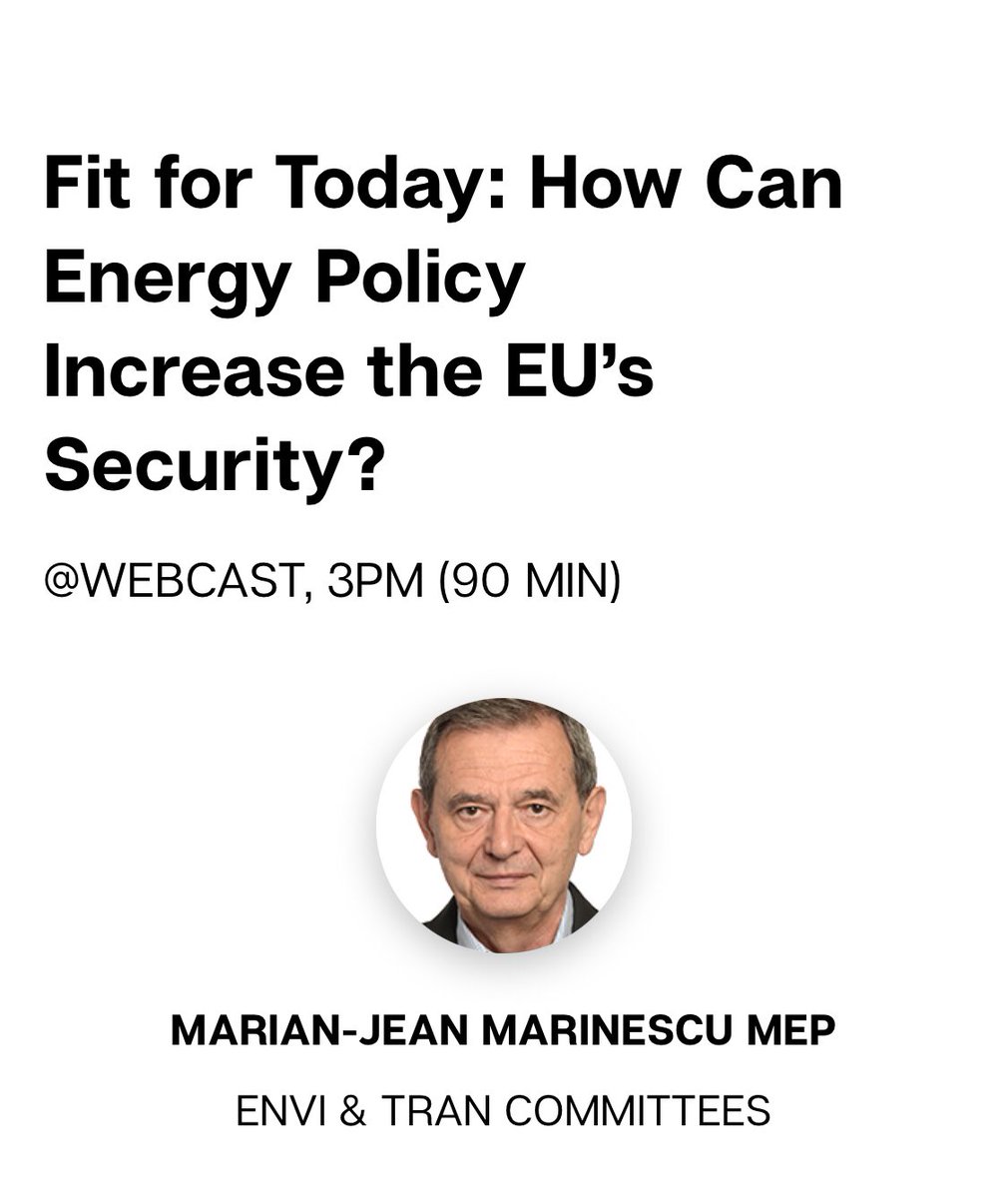 ZPP_EU's tweet photo. 👉🏼Today 🕒 3 p.m is the debate #FitforToday how #energypolicy can increase 🇪🇺 #security with with MEP @MarianMarinescu, @Horst_Heitz @connectsmes @MarcinWNowacki, Joris Van Dorp @EnergyJvd , @EEA_Brussels and @ZPP_EU with modération of @kubabinkowski #energysecurity https://t.co/4ia2FQlad0