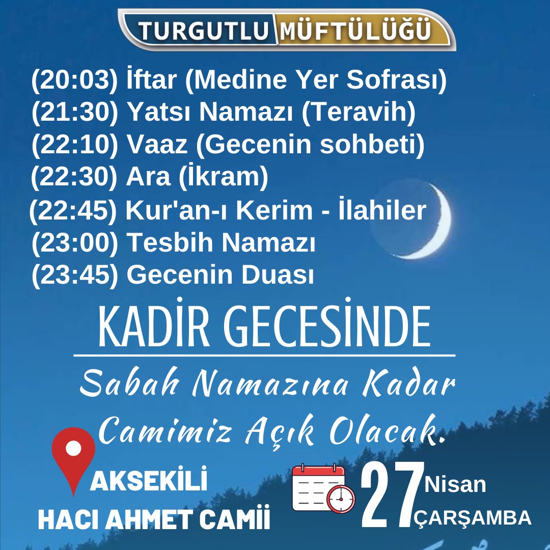 Turgutlu İlçe Müftülüğü (@turgutlumftlg) on Twitter photo 