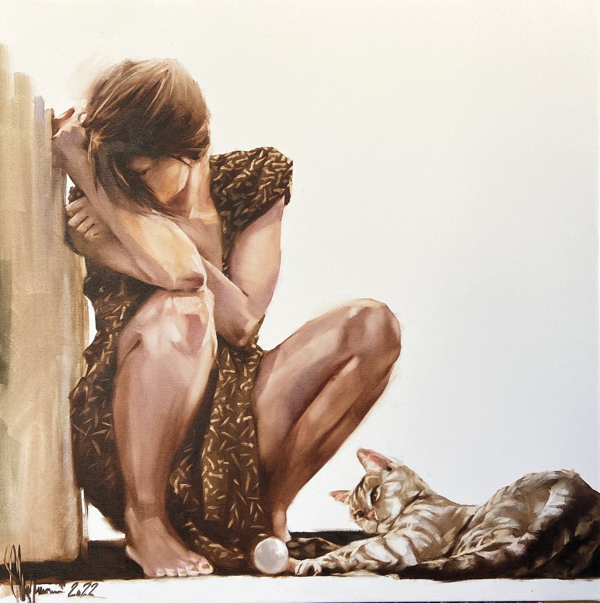 shulmanartcom's tweet photo. Don't be Sad, My Friend
Oil on Canvas
27.55 W x 27.55 H x 2 D in / 70 x 70 x 5 cm
2022
Igor Shulman
Read more: https://t.co/hJkqIb8aeU
⠀
#IgorShulman #ShulmanArt #OilPainting #Painting #Artist #Art #Contemporary #Positive #Ambiance #GirlWithCat #Emotional https://t.co/bA4aq1kSVN