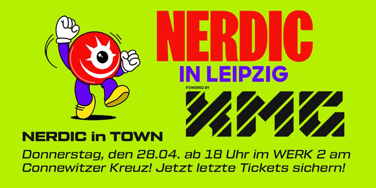 xmg_gg's tweet photo. Das Warten hat ein Ende! Endlich haben wir wieder ein waschechtes Event in Leipzig! Und es gibt noch wenige Tickets! Kommt vorbei 💚

Wir freuen uns auf Euch! 

😍Mehr Infos: https://t.co/LVb6x3r5dj

#XMG #NERDIC #NERDICinTOWN #Event #Gaming #Cosplay https://t.co/2zUHTQqgP7