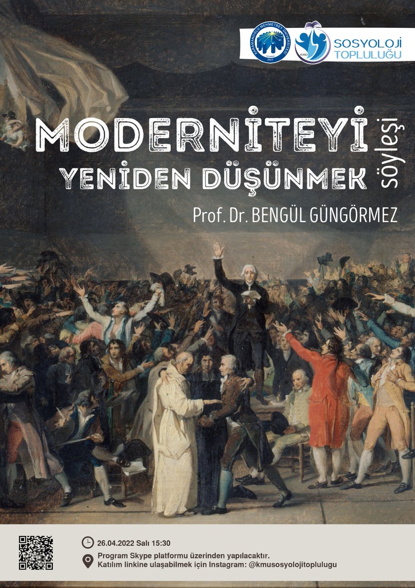 Merhabalar, bugün BUÜ hocalarından Prof. Dr. Bengül GÜNGÖRMEZ hocamızın"Moderniteyi Yeniden Düşünmek" adlı söyleşisi olacaktır. Söyleşimize hepiniz davetlisiniz. Katılımlarınızı bekliyoruz.☺️ Katılmak isteyenler bizlere geri dönüş yaparlarsa linki atacağız.☺️ 
<a href="/GungormezBengul/">B.Güngörmez</a>