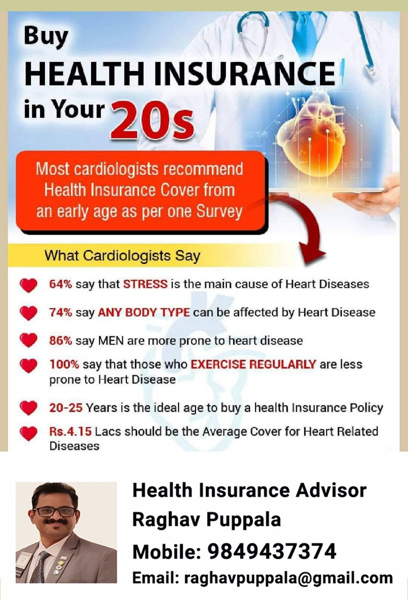 NAdsxcell's tweet image. Buy Health Insurance for more details Call:9849437374
#buyhealthinsurance #cardiologists #healthinsurancecover #healthinsurance #healthinsuranceadvisor