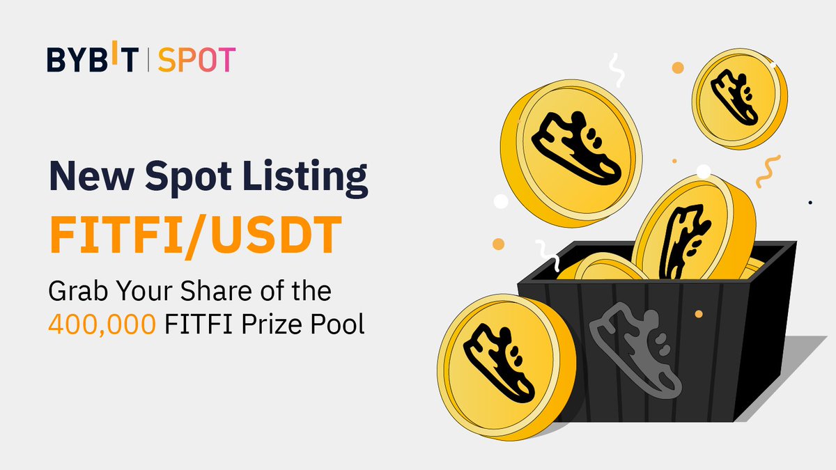Bybit_Official's tweet photo. 📢 Bybit is thrilled to announce that $FITFI will be live for spot trading at 10:02AM UTC! 

🔥 Deposit $FITFI (@StepApp_ ) now to grab your share of the prize pool!

🗓 Event ends on 6:02AM UTC on May 10, 2022.

👉🏻 Find out more here: https://t.co/3Bc9or8wge https://t.co/5yk89TYd6y