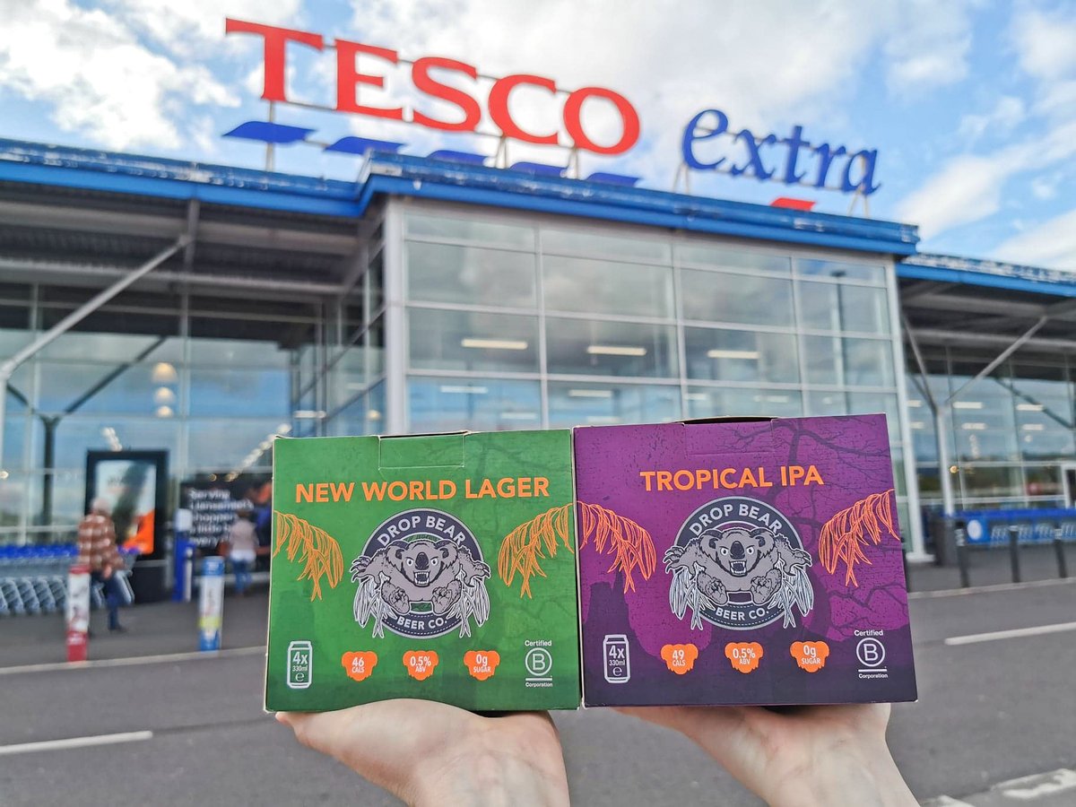 DropBearBeer's tweet photo. Did we already mention that we're now available in @Tesco?👀

Apparently it doesn't count unless you awkwardly stand in the Tesco car park, receive confused looks from passersby &amp; take countless images of your product😂Don't judge us, we're just super happy OK?!

#DROPBEAR #Tesco https://t.co/UfuVpTifMZ