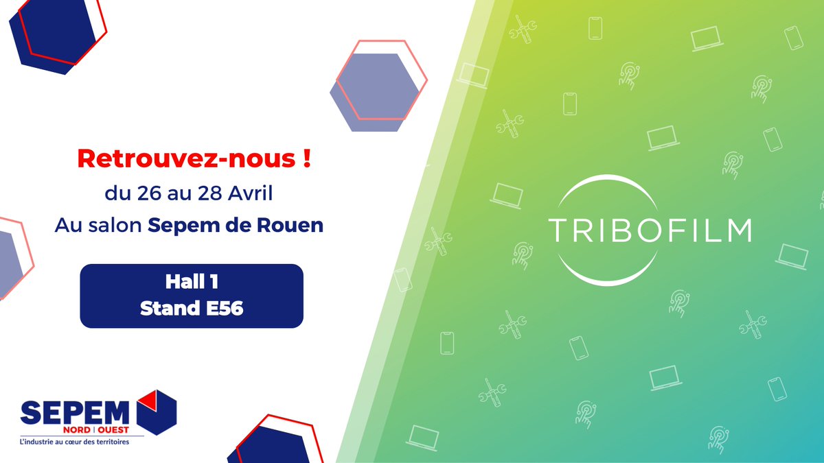 TRIBOFILM's tweet photo. Le salon Sepem de Rouen débute aujourd’hui ! 🙌

Florian et Alexis sont présents pour vous accueillir ! 

👉 Et vous présenter notre GMAO MAINTI4 ainsi que la GLAO Progilub !

🚩 Vous pouvez également prendre rendez-vous avec eux juste ici : 
https://t.co/pDv0ScVk9g https://t.co/idCVYTTC3P