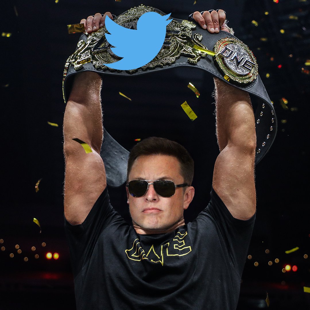 ONEChampionship's tweet image. Give it up for your NEW Twitter World Champion, @elonmusk 🚀🚀🚀

#WeAreONE #ONEChampionship