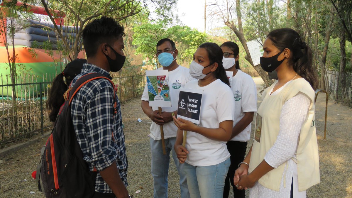 green_vigil's tweet photo. @ngpnmc & @green_vigil conducted a citizen outreach campaign at Maharajbagh on this yearβs theme of Earth Day β Invest in our planet.
#Earthmonth #EarthDay2022 #EarthDayNetworkIndia #Earthrise #Greatglobalcleanup #EveryDayEarthDay #ActsofGreen #EndPlasticPollution https://t.co/9VFAoUGNeo