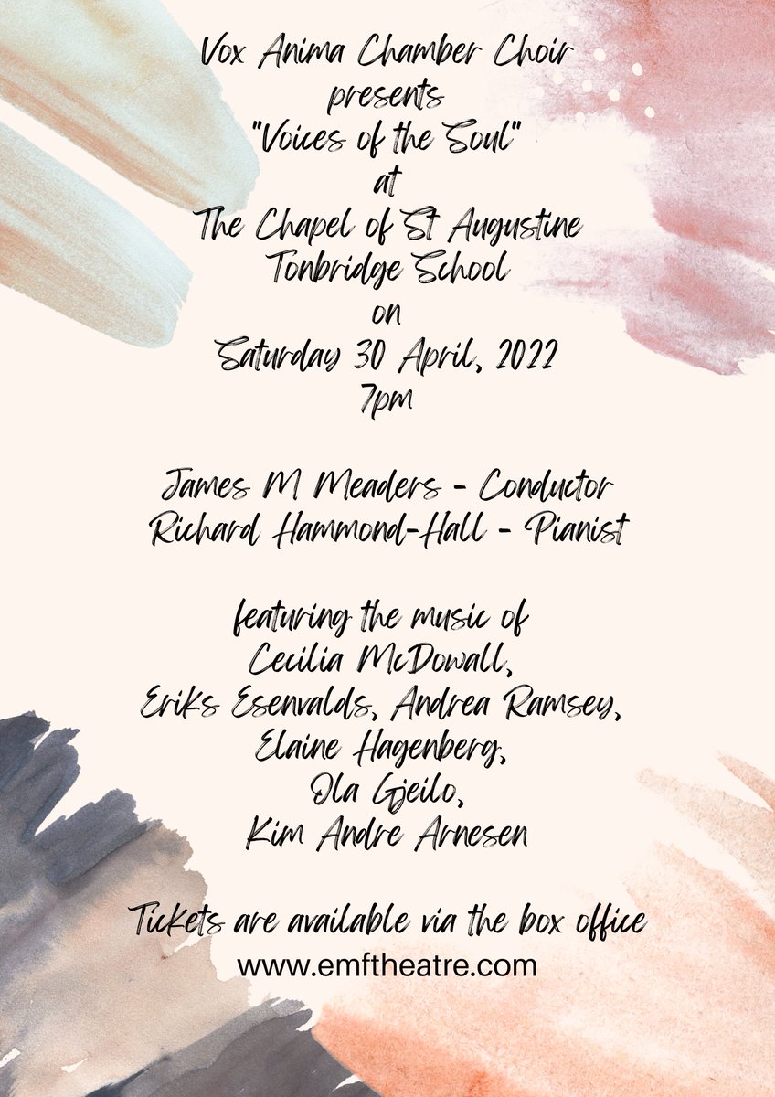 VAChamberChoir's tweet photo. Last few days to get your tickets for our concert https://t.co/7TPb3lGYRC
#ChamberChoir #Singing https://t.co/PfxJ2XaekV https://t.co/nTdxQXuQx7