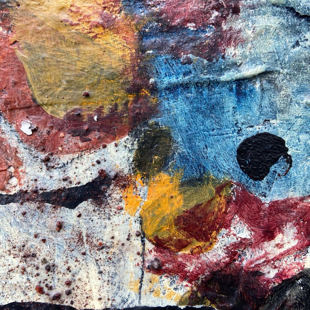 details

something is starting to work with this 
600x600mm panel, colours & textures influenced by the iron slag seen at #garnddyrysforge 

#ironworks
#breconbeacons 
#blaenavon
#workoncanvas 
#texture
#abstract
#mixedmediaart