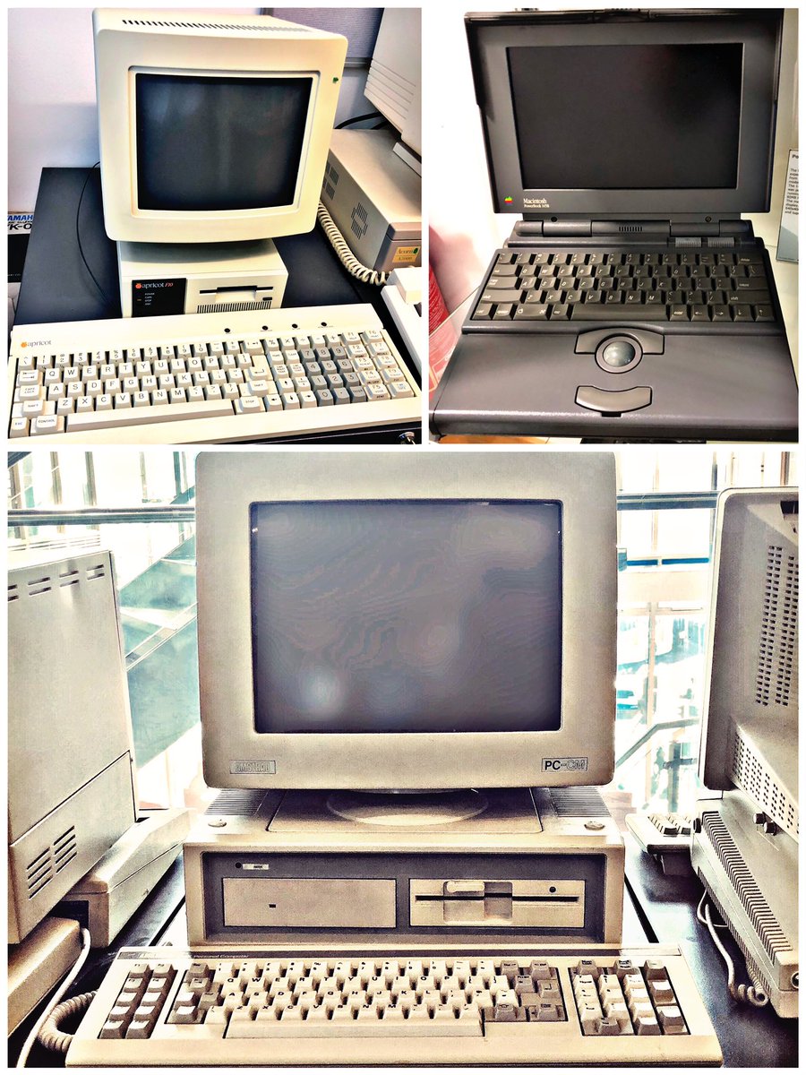 SWRetroComp's tweet photo. Today’s #RetroTrio offers you the #Apricot #F10, #Amstrad #PC1640 and #Macintosh #PowerBook #145B. Which will you keep, gift to a friend and delete forever? #RetroComputing #ComputerHistory #VintageComputing https://t.co/fpWjRyc3LI
