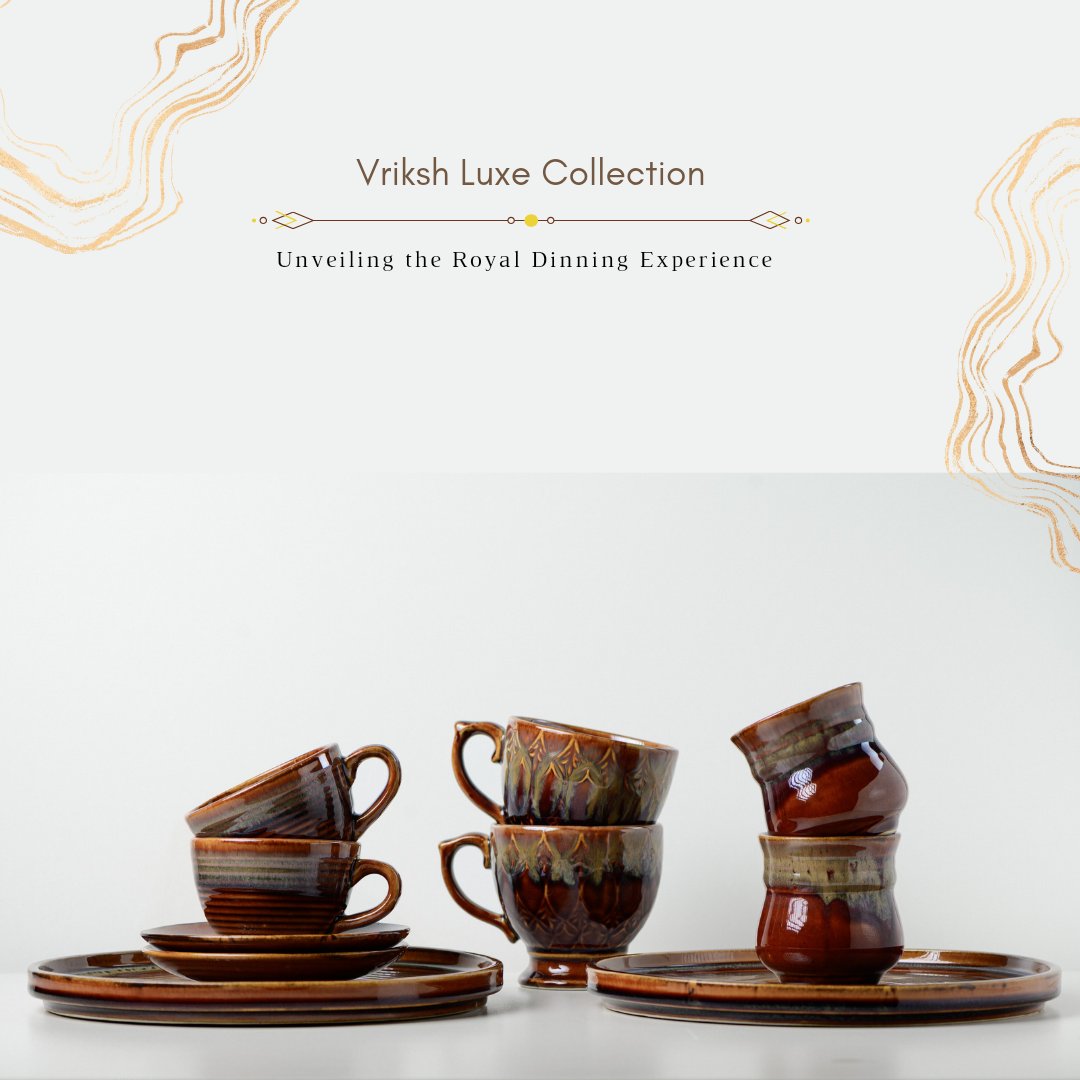AmalfieeC's tweet image. Unveiling the royal dinning with Vriksh Luxe Collection. An assorted range on beautiful drink and dinnerware which will give you an oh so luxe dinning experience.
#amalfiee #newlauch #natureinspired #handcrafted #homeforyou #homedecor #tableware #tabledecor #ceramic #ceramicart