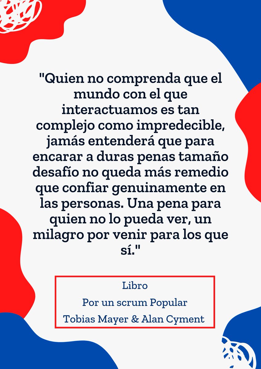 #FraseDelDía "Por un #scrum Popular" de Tobias Mayer &amp; Alan Cyment