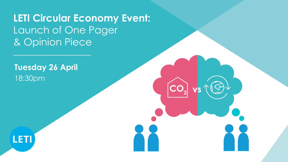 LETI_UK's tweet photo. We are excited for the launch of the LETI #CircularEconomy 1-pager &amp; Opinion Piece tonight! #Download the NEW documents for #free ahead of this evening's event:

👉1 Pager: https://t.co/UTKDXc0duB
👉Opinion Piece: https://t.co/HLggBmVg3f

#LETI https://t.co/Vcqm8GfPKo