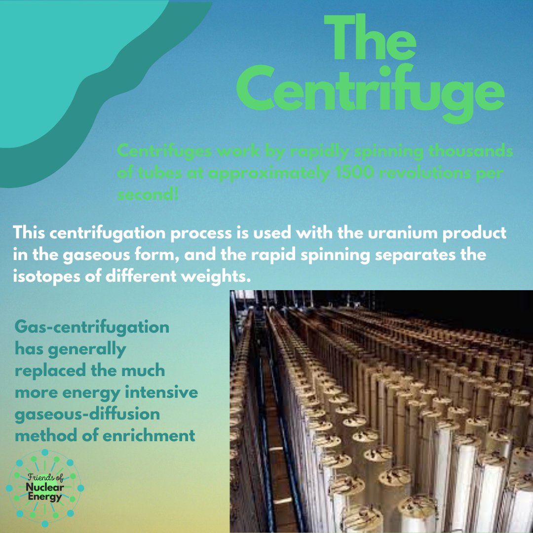 Today we are looking at Fuel Conversion and Enrichment.

Uranium in it's natural form isn't very effective at generating power, but by concentrating it, we can increase it's potential.

#Nuclear #NuclearEnergy #NuclearPower #Energy #Greenenergy #Fuel #NuclearFuel