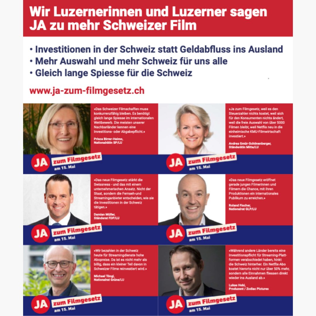 Das neue Filmgesetz stärkt die Swissness - und das mit einem unternehmerischen Ansatz. Nicht der Staat, sondern die Fernseh- und Streaminganbieter entscheiden, wie sie die Investitionen in der Schweiz tätigen. #filmgesetzja <a href="/filmgesetzja/">Ja zum Filmgesetz</a>