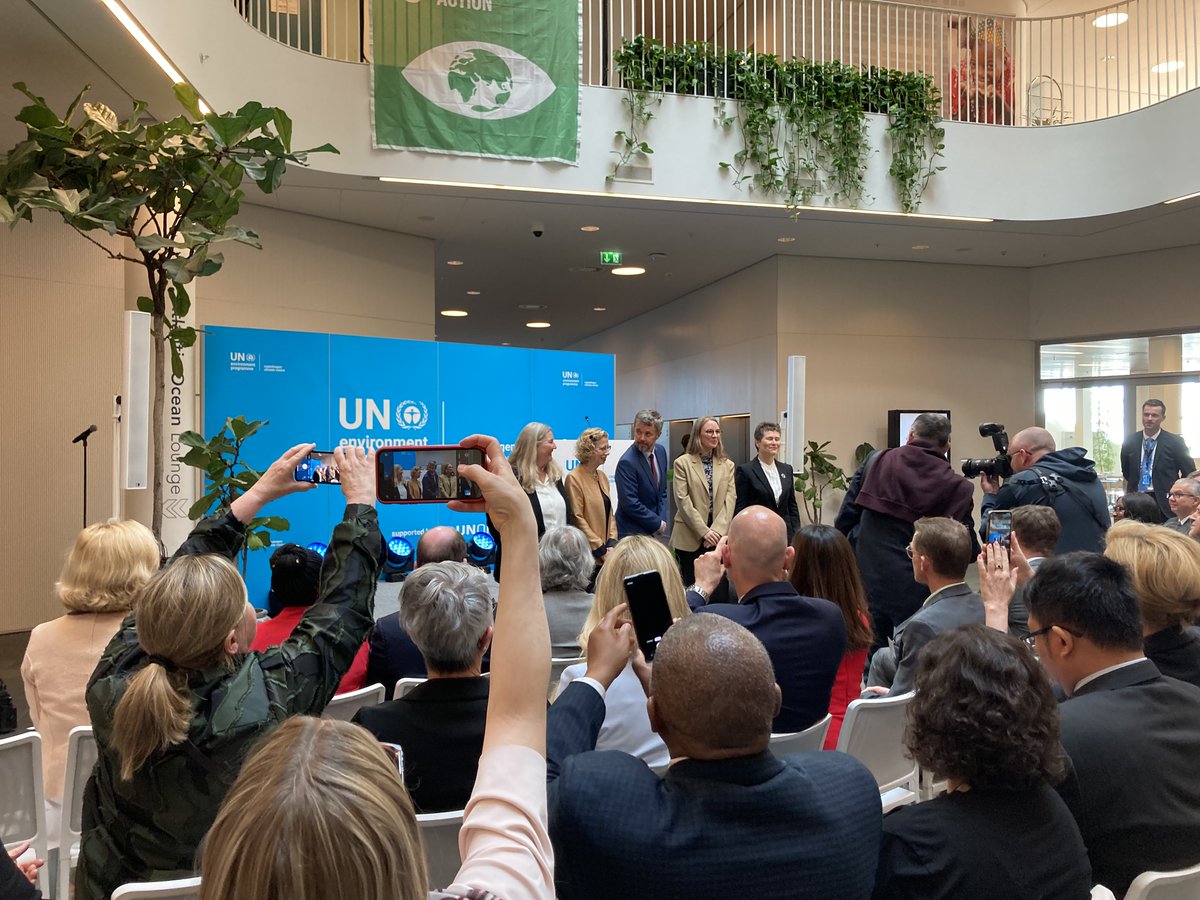 Opening of the <a href="/UNEP/">UN Environment Programme</a> Copenhagen Climate Center - strong messages about tackling climate, nature and pollution emergencies via integrated strategies. Congratulations with the CCC <a href="/ClimateSusanne/">Susanne Pedersen</a> <a href="/andersen_inger/">Inger Andersen</a> <a href="/BlomqvistMorten/">Morten Blomqvist</a> <a href="/Rthdk/">René Taus Hansen</a> <a href="/LRosenholm/">Lis Rosenholm</a> <a href="/lottemachon/">Lotte Machon</a> <a href="/LotteHansen/">Lotte Hansen</a>