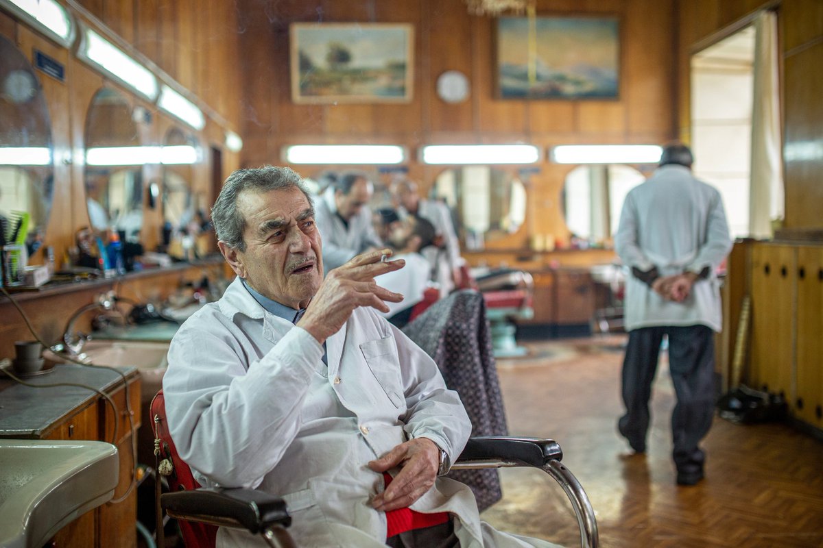 Collected this photo from the “Lux” collection of <a href="/h_khachatrian/">Hrant Khachatryan</a> I love those disappearing barber shops. This picture is so iconic I can hear the great stories of the barber in my head looking at it