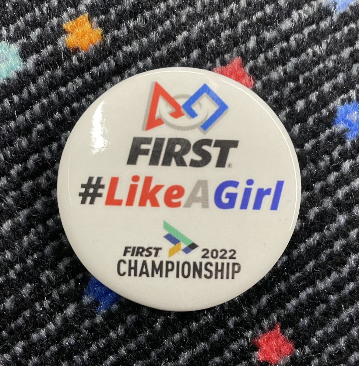 Our epic @firstlikeagirl championship buttons were sure a hit at FIRST Championship. Did you get one? Let us know and share where they ended up. #FIRSTChamps @FIRSTweets @FTCTeams #FIRSTLikeAGirl