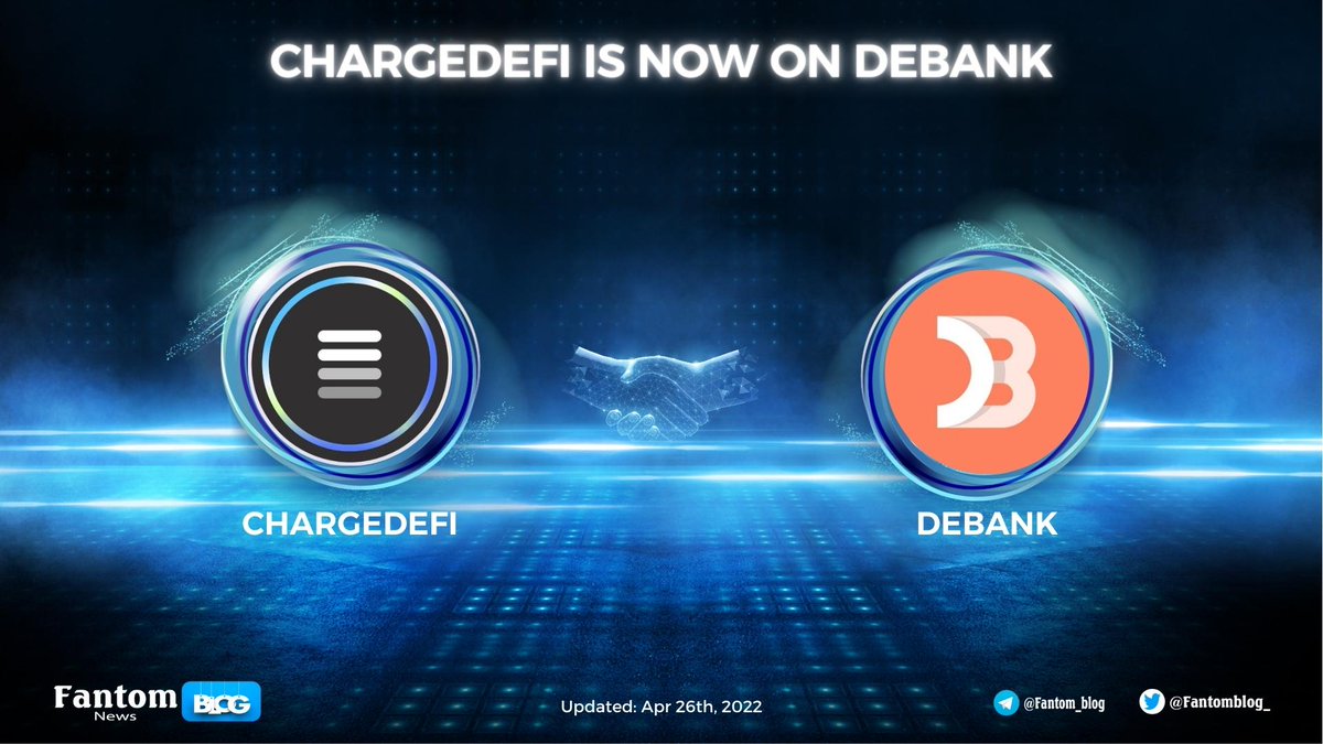 Fantomblog_'s tweet photo. ๐@ChargeDeFi is now on @DeBankDeFi
#ChargeDeFi's portfolio is now tracked on https://t.co/2UdujtT7Lx(@FantomFDNversion)
Hat tip to all @ChargeDeFi voters! $CHARGE
๐https://t.co/h7dUxzESxW
#Fantomblog $FTM #Fantom #ChargeDeFi #DeBank https://t.co/Dl7vlxDh2v