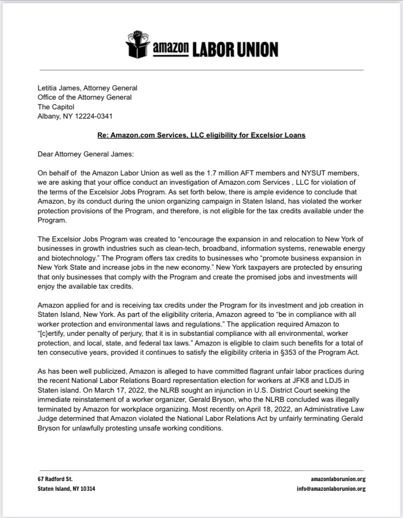 Coalition to Defend Amazon Workers tweet media
