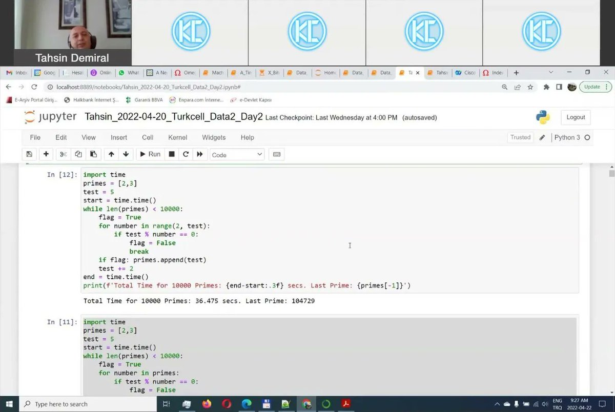 KnowledgeClubTR's tweet photo. 18-20-22 Nisan 2022  tarihlerinde Turkcell için DevOps Guru'larımızdan Tahsin Demiral hocamız ile birlikte düzenlemiş olduğumuz Python For Advanced Data Science eğitimimizi başarıyla tamamladık.

#Turkcell #DataScience #numpy #ndarray #CreatingArrays #Indexing https://t.co/wj71AmVqwG