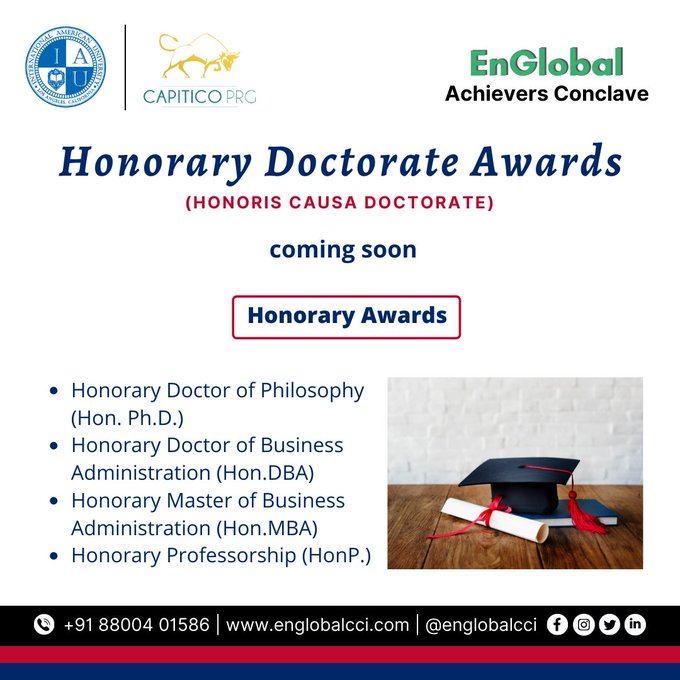 capiticoprg's tweet photo. Honorary Doctorate Awards
.
.
Coming soon...
.
.
#doctorate #honorary #awards #education #iau #capiticoprg #california #university #americanuniversity #losangeles #capiticoprg #Global #EnGlobalcci #ECCI #businessworldwide https://t.co/JG61vZILK3