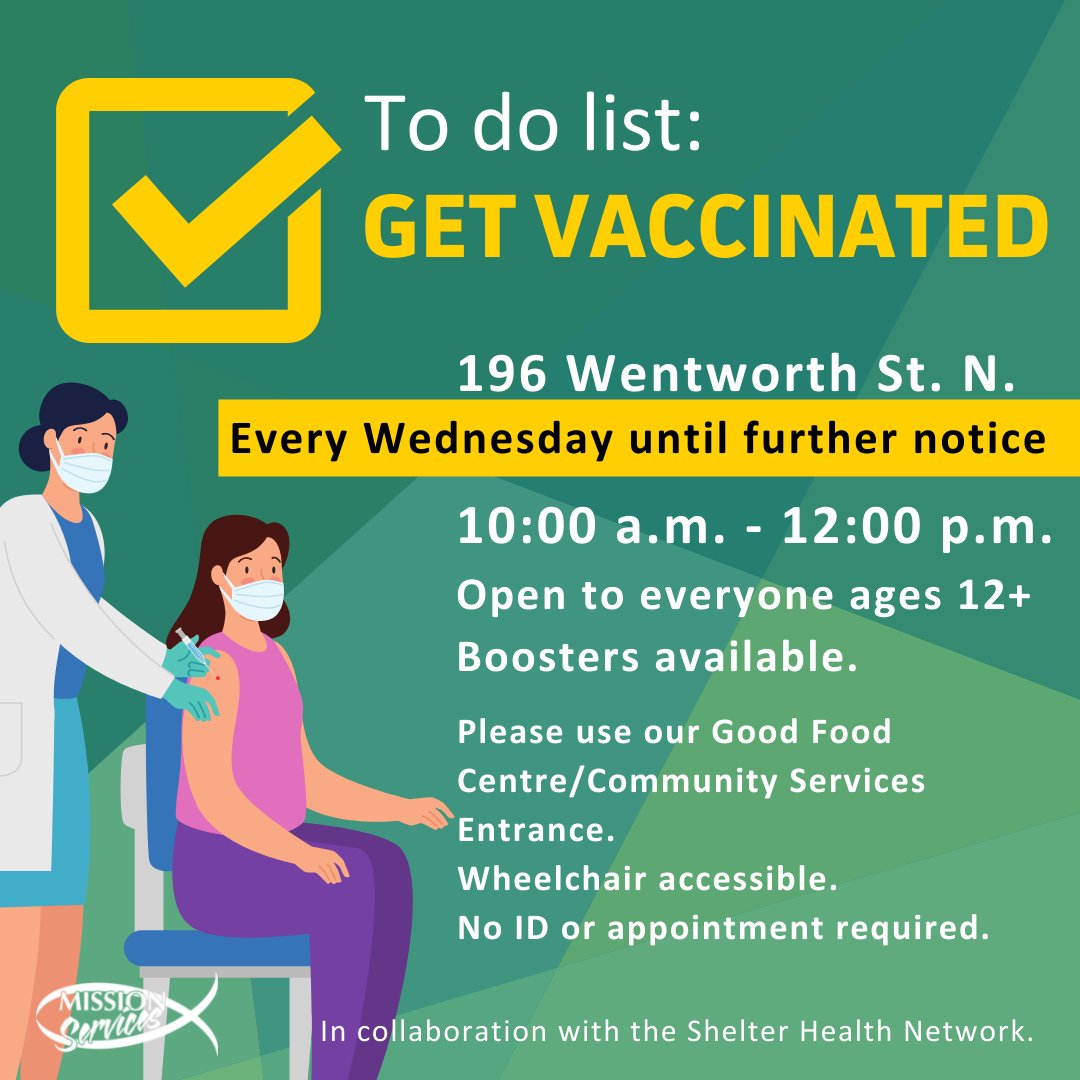 Mission Services on Twitter "We are hosting a walkin vaccine clinic