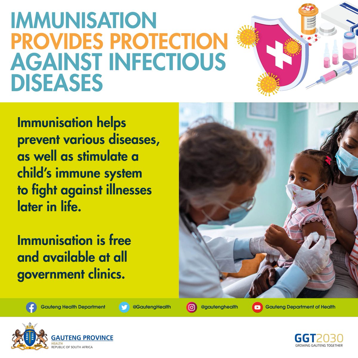 Parents, get your little ones immunized to protect against infectious diseases.
#AfricanVaccinationWeek