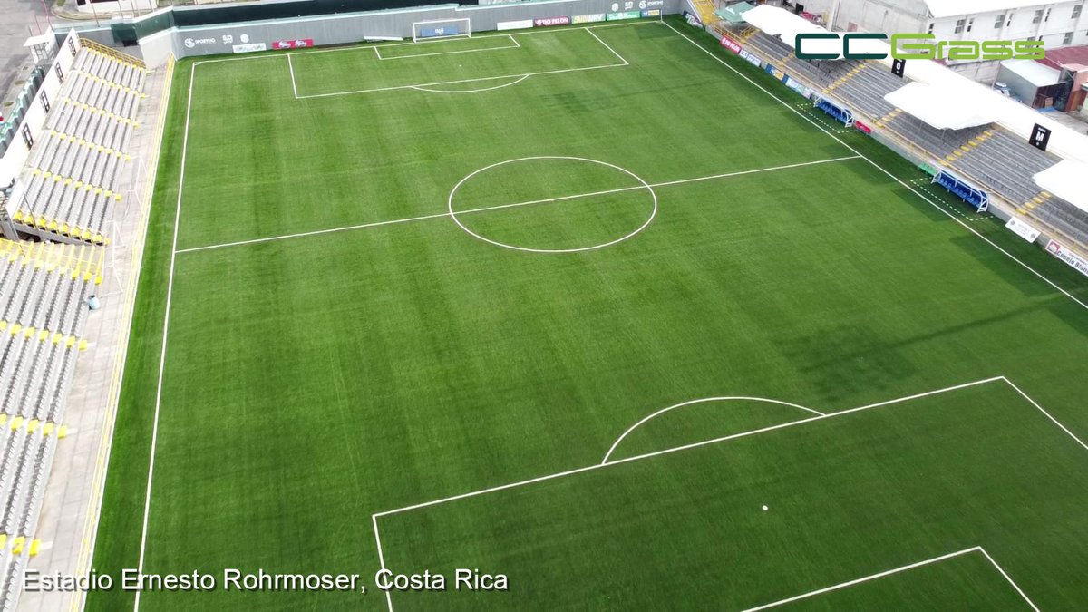 CCGrassChina's tweet photo. Our new football field for Estadio Ernesto Rohrmoser in Costa Rica is undergoing field test by FIFA, looking forward to getting the certificate soon! 👀⚽️
#FIFA #fieldtest https://t.co/xGj8VNJ8Qm