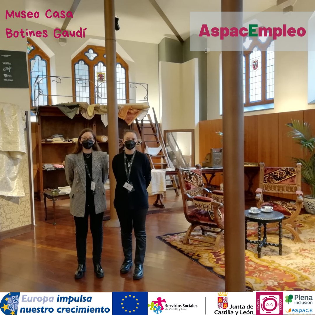 Aspaceleon's tweet photo. AspacEmpleo
Prácticas en el @MuseoLEgipcio y en el Museo @CasaBotines  👌 

Iniciativa cofinanciada por Gerencia de Servicios Sociales de 
@jcyl
Realización posible gracias al 
@EU_Social

Agradecemos a los dos museos la oportunidad ofrecida y a Maite, por su gran implicación 🥰 https://t.co/GDvuooPG5Z