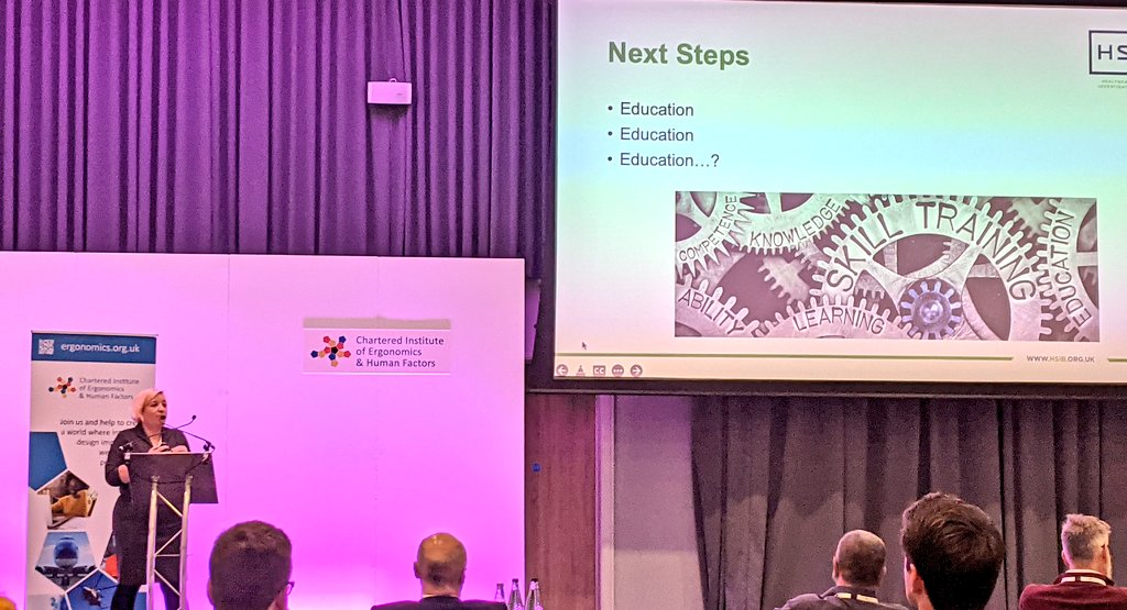 Day 2 of #EHF2022 <a href="/CIEHF/">CIEHF</a> with <a href="/SuzysShoes/">Suzy Broadbent</a> from @hsib_org starting with a superb talk on #HFE and influencing people. Take home message 'Be the senior you you needed when you were junior' ☺️😊☺️ #humanfactors