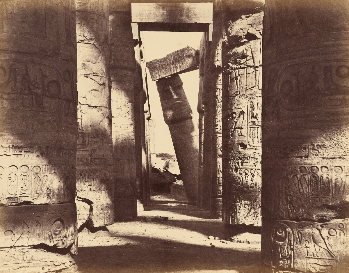 LunaTime7's tweet photo. The #HypostyleHall  
#Karnak  
#MASRZAMAN 
#AncientEgypt  

📸 by Gustave Le Gray 1867 https://t.co/IigKRVdtpV