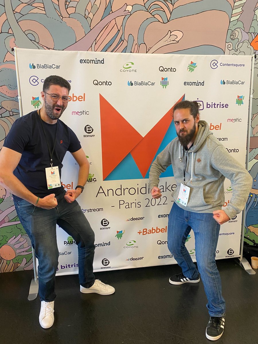 Seconde journée à l’Android Makers pour nos développeurs mobiles 📱👨‍💻 💪 !  #Am22 #JetDev #toTheMoon 🚀#CultiverEtPartagerSaPassion