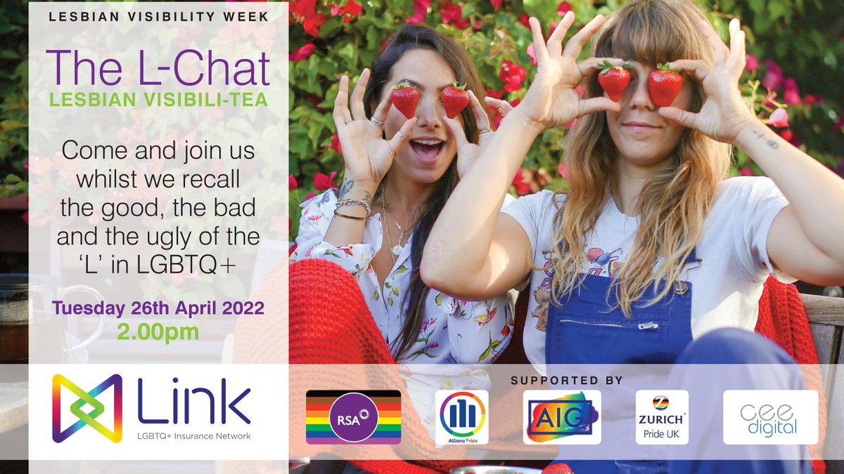 Join us for The L-Chat at 2pm today, we have a panel of lesbians from across the world to talk about all things L – love, Lister and laughter amongst many other topics, during the L Chat. #LesbianVisibilityDay eventbrite.co.uk/e/the-l-chat-l…